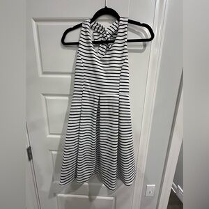 Striped Black and White Kids Dress